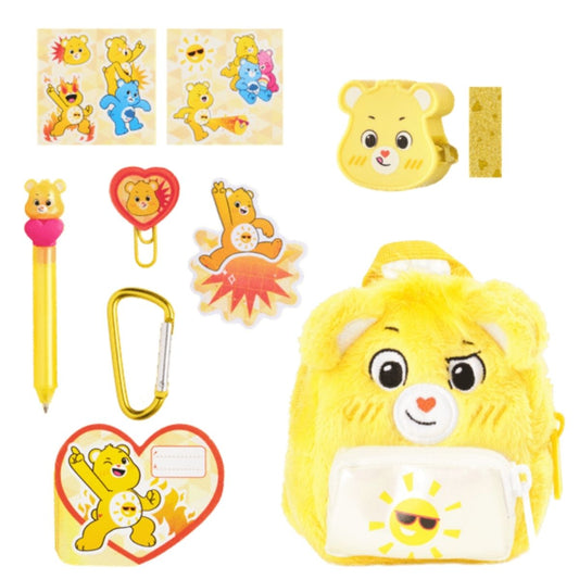 Real Littles™ Care Bears 3.5" Inch Micro Collectible Backpack with 6 Surprise Inside!, Funshine Bear
