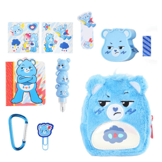 Real Littles™ Care Bears 3.5" Inch Micro Collectible Backpack with 6 Surprise Inside!, Grumpy Bear