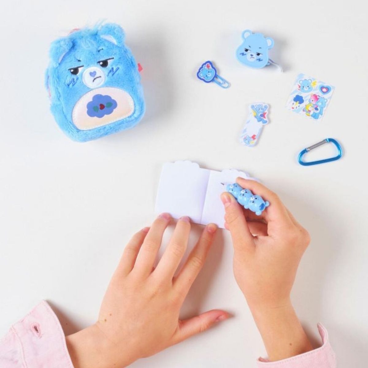 Real Littles™ Care Bears 3.5" Inch Micro Collectible Backpack with 6 Surprise Inside!, Grumpy Bear