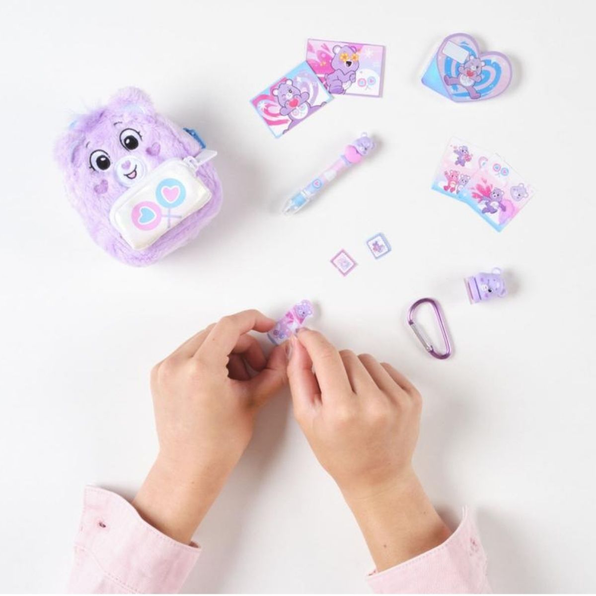 Real Littles™ Care Bears 3.5" Inch Micro Collectible Backpack with 6 Surprise Inside!, Share Bear