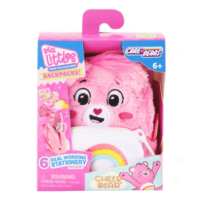 Real Littles™ Care Bears 3.5" Inch Micro Collectible Backpack with 6 Surprise Inside!, Cheer Bear