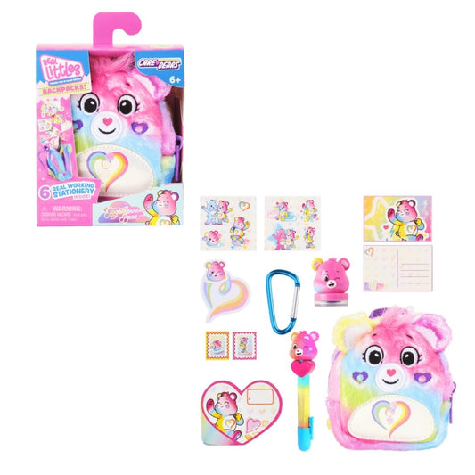 Real Littles™ Care Bears 3.5" Inch Micro Collectible Backpack with 6 Surprise Inside!, Togetherness Bear