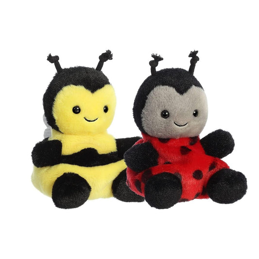 Aurora® Palm Pals™ Critter Duo 5" Inch Plush Set, Lil Spots Ladybug™ & Queeny Bee™