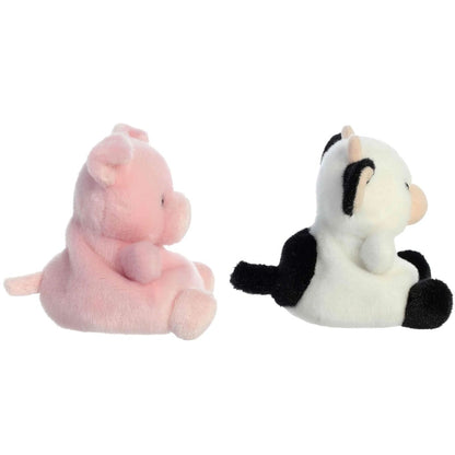 Aurora® Palm Pals™ Farm Duo 5" Inch Plush Set Sweetie Cow & Wizard Pig