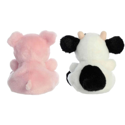 Aurora® Palm Pals™ Farm Duo 5" Inch Plush Set Sweetie Cow & Wizard Pig