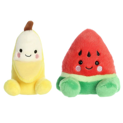 Aurora® Palm Pals™ Cravings Duo 5" Inch Plush Set, Sandy Watermelon & Gwen Banana
