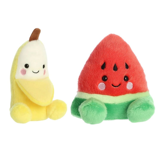 Aurora® Palm Pals™ Cravings Duo 5" Inch Plush Set, Sandy Watermelon & Gwen Banana