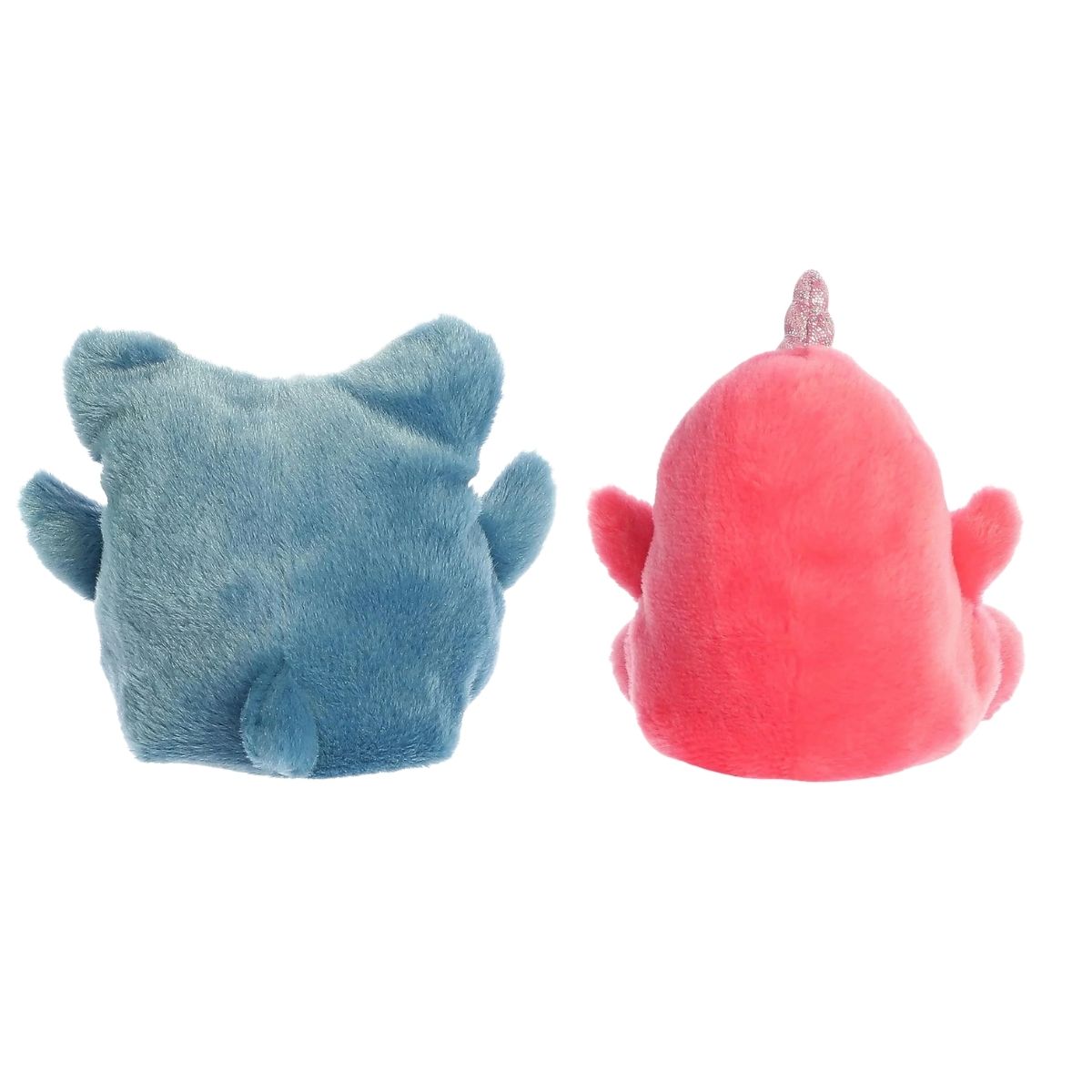 Aurora® Palm Pals™ Aquatic Duo 5" Inch Plush Set, Nia Narwhal & Huddleston Hammerhead Shark