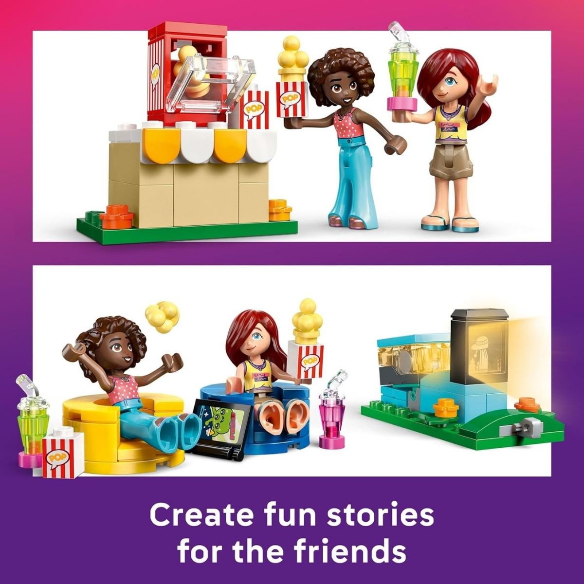 LEGO® Friends Friendship Movie Night Building Kit 42642, 154 Pieces