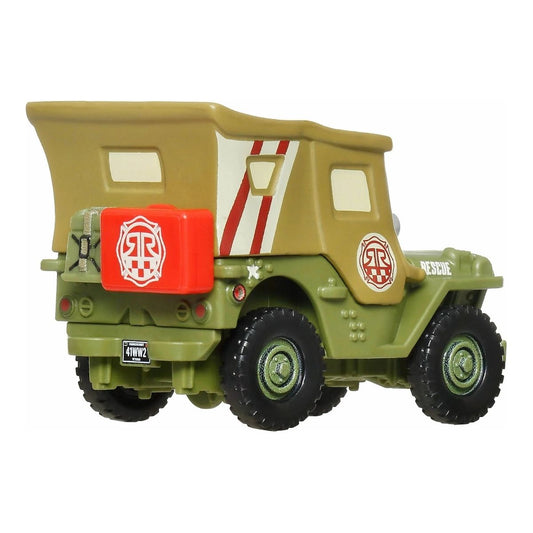 Disney Pixar Cars Radiator Springs Race & Rescue Character Scale 1:55 Die-Cast Car Vehicle, Sarge