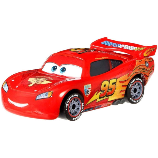 Disney Pixar Cars 2 Character Scale 1:55 Die-Cast Car Vehicle, Lightning McQueen with Racing Wheels