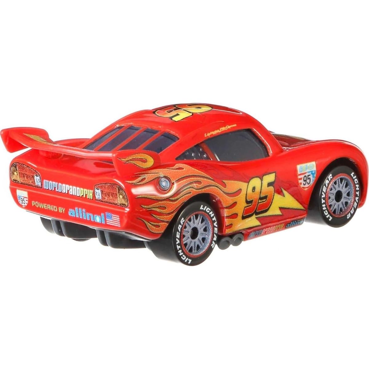 Disney Pixar Cars 2 Character Scale 1:55 Die-Cast Car Vehicle, Lightning McQueen with Racing Wheels
