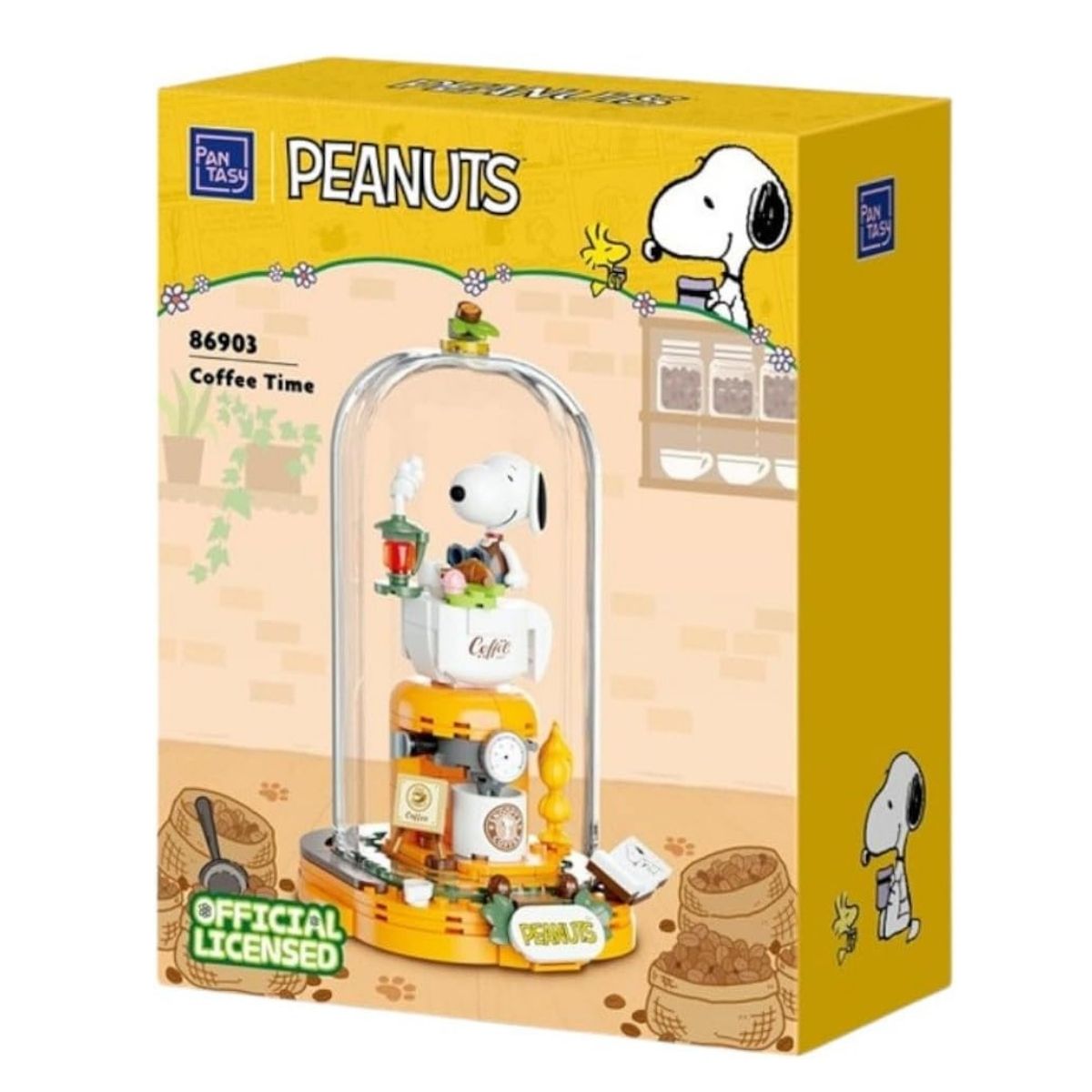 Pantasy Peanuts Snoopy Fantasia Series: Coffee Time Building Block Set – 280 Piece Collectible Display