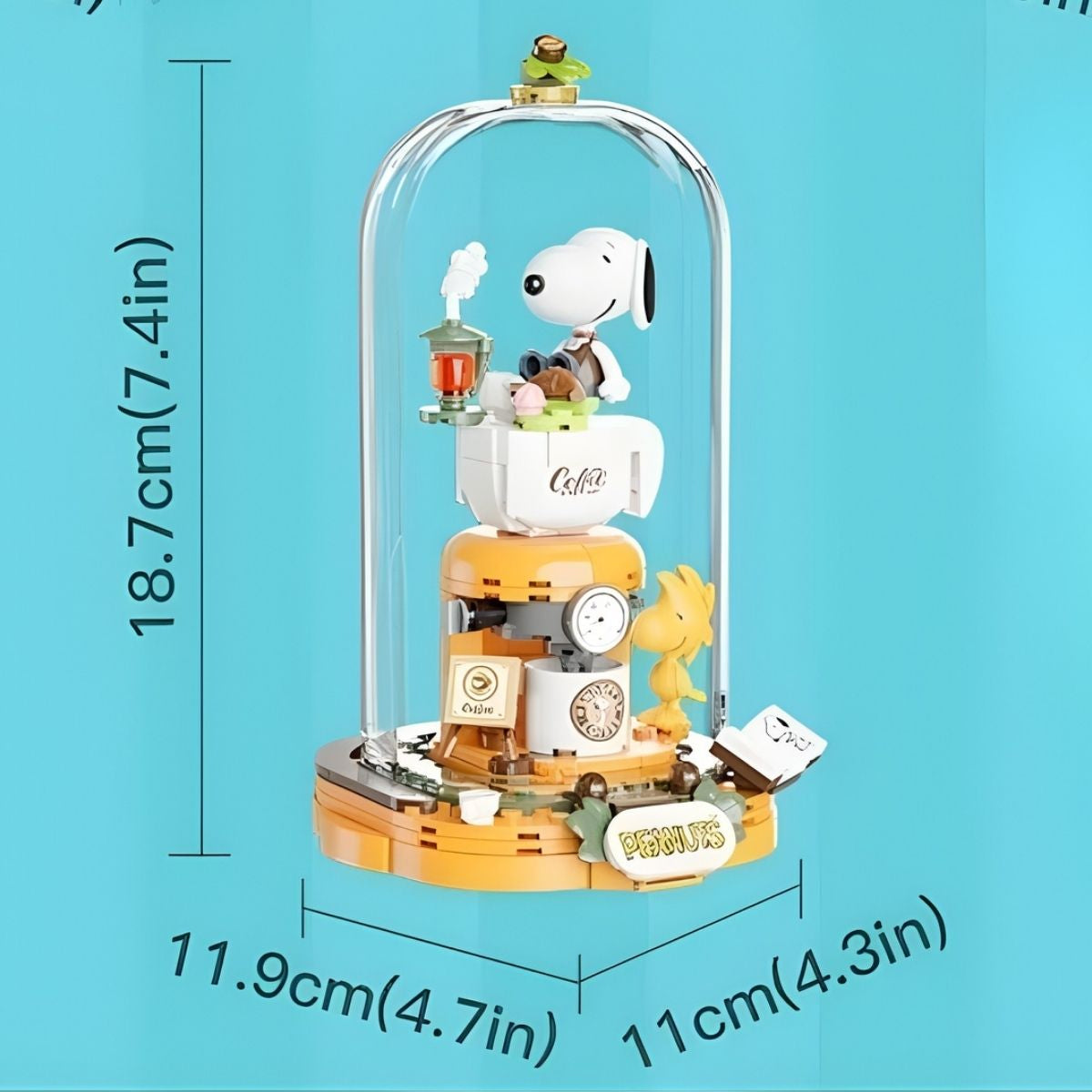 Pantasy Peanuts Snoopy Fantasia Series: Coffee Time Building Block Set – 280 Piece Collectible Display
