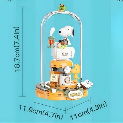 Pantasy Peanuts Snoopy Fantasia Series: Coffee Time Building Block Set – 280 Piece Collectible Display