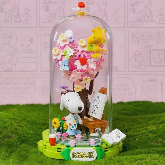 Pantasy Peanuts Snoopy Fantasia Series: Art World Building Block Set – 269 Piece Collectible Display