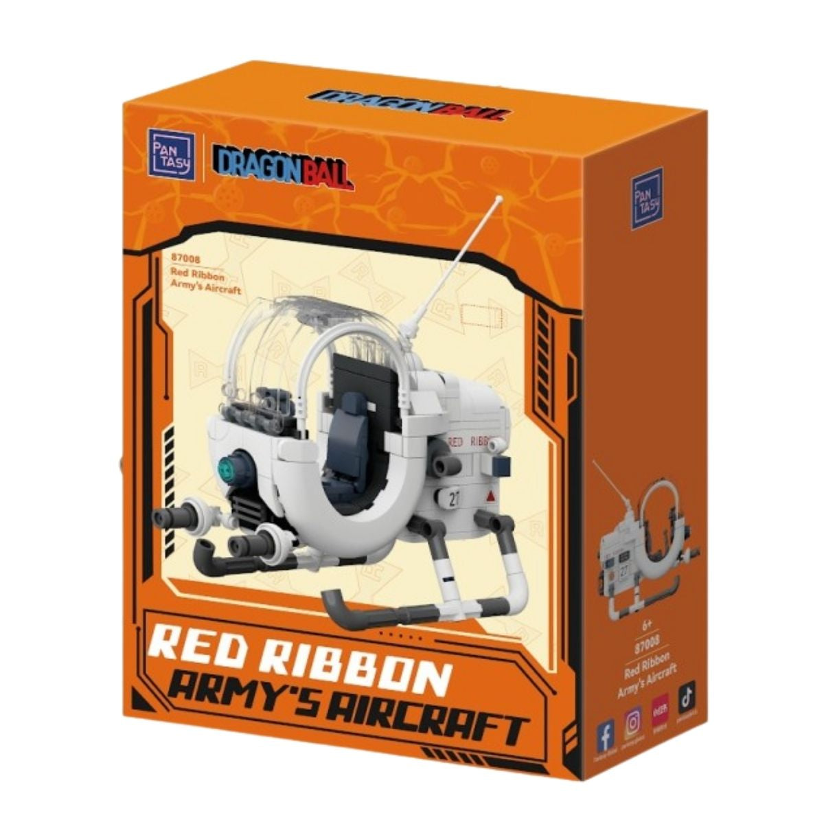 Pantasy Dragon Ball Classic Ride Series: Red Ribbon Army's Aircraft Building Block Set – 325 Pieces
