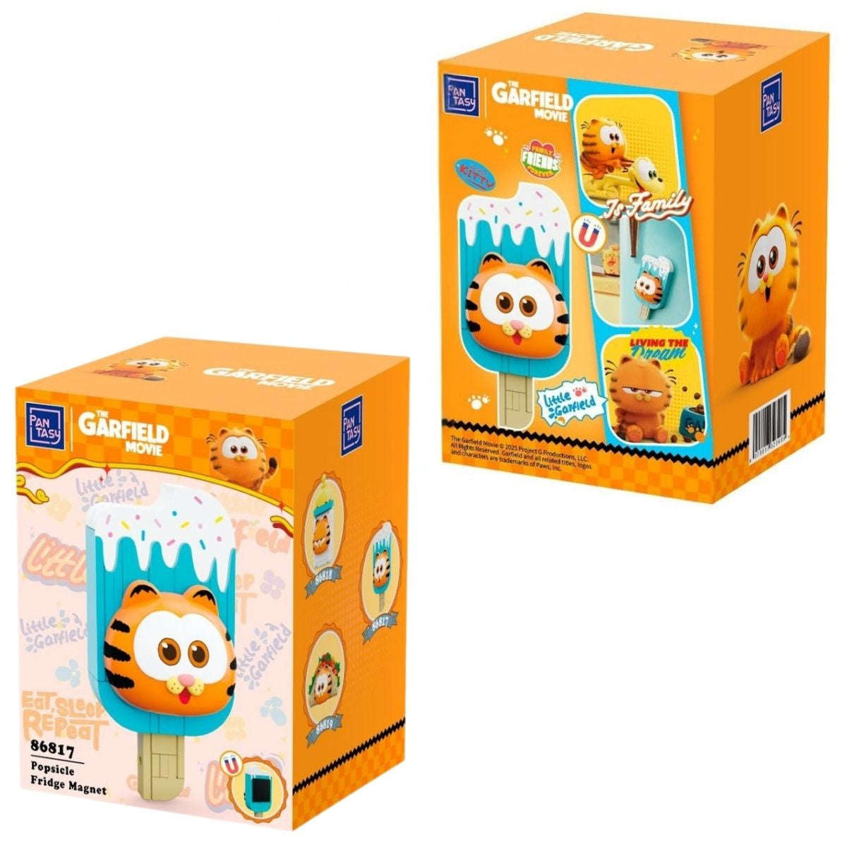 Pantasy The Garfield Movie Popsicle #86817 Building Block Set - 47-Piece Fridge Magnet Series