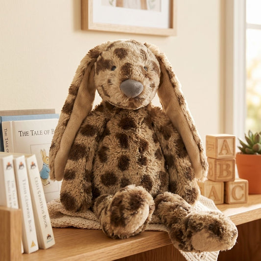 Happy Horse Rabbit Richie Plush Stuffed Animal Plush - Happy Jubilee Leopard Print - 15 Inch