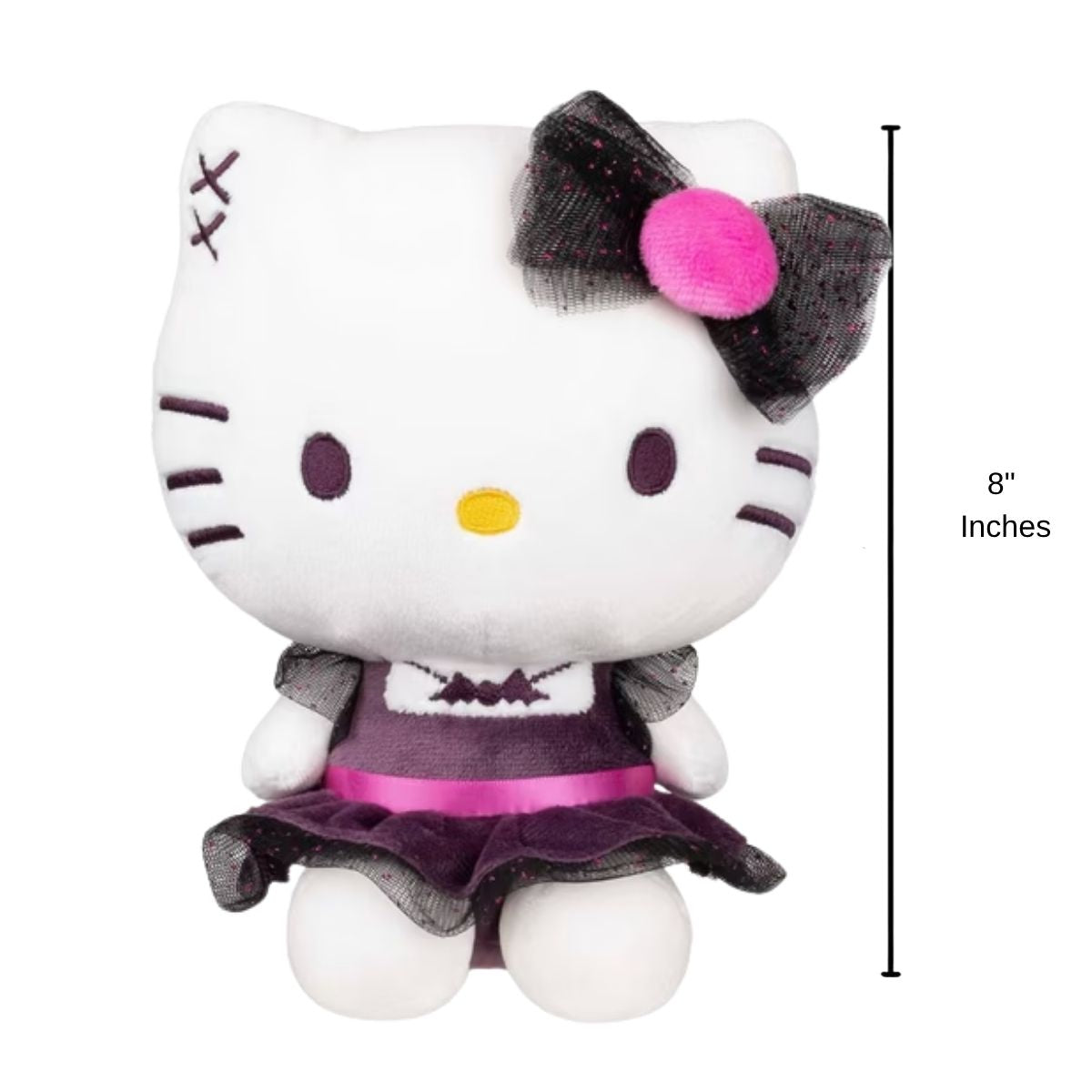 Sanrio Hello Kitty & Friends 8-Inch Hello Kitty Bat Dress Plush Stuffed Animal Toy