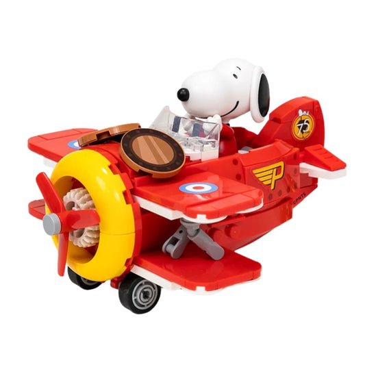 Pantasy Peanuts Snoopy Where We Go Series: Red Biplane Building Block Set – 161 Pieces