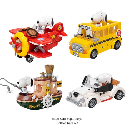 Pantasy Peanuts Snoopy Where We Go Series: School Bus Building Block Set – 169 Pieces