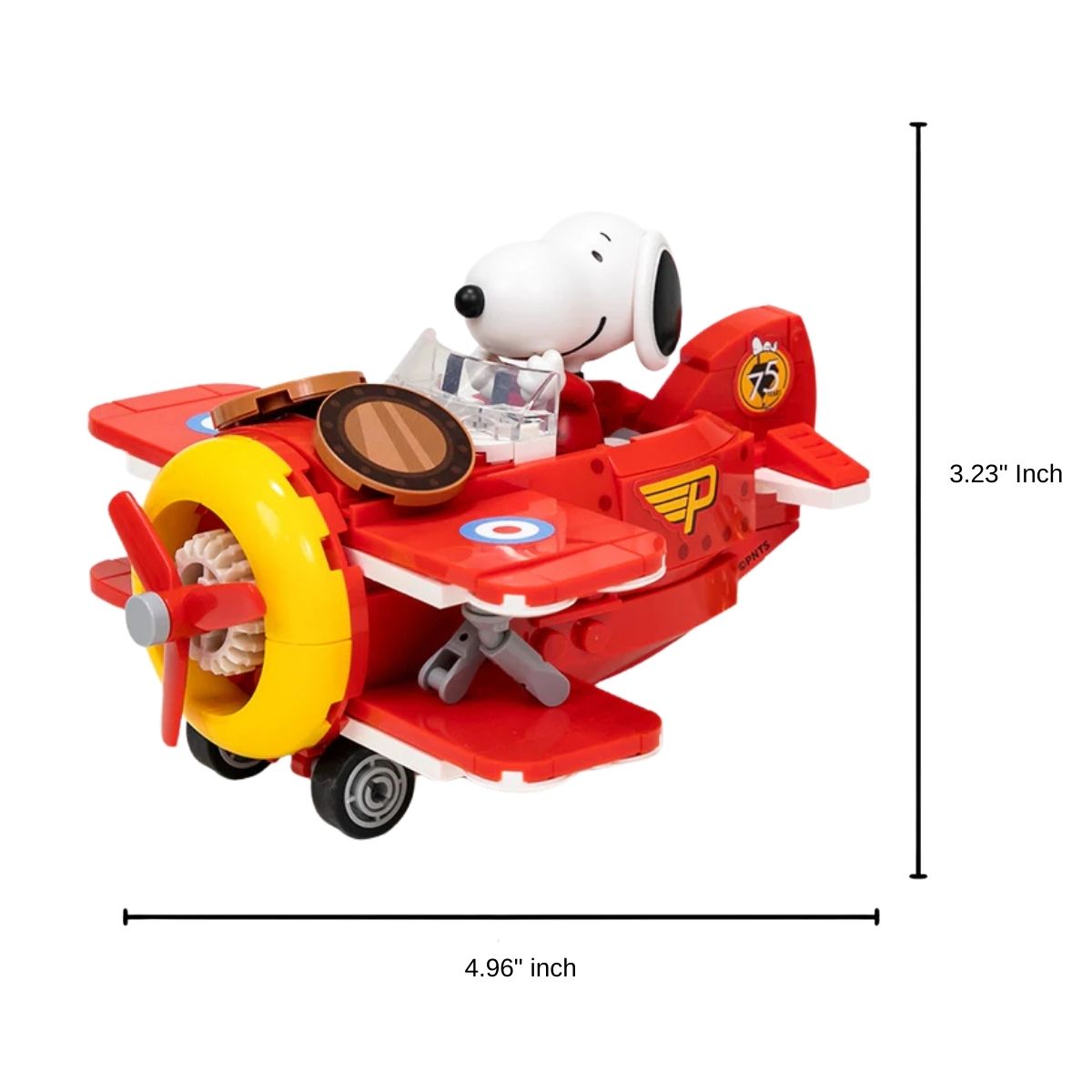 Pantasy Peanuts Snoopy Where We Go Series: Red Biplane Building Block Set – 161 Pieces