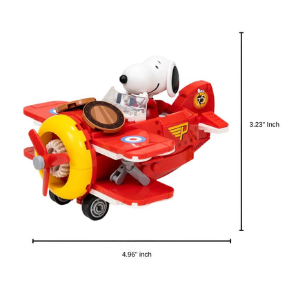 Pantasy Peanuts Snoopy Where We Go Series: Red Biplane Building Block Set – 161 Pieces