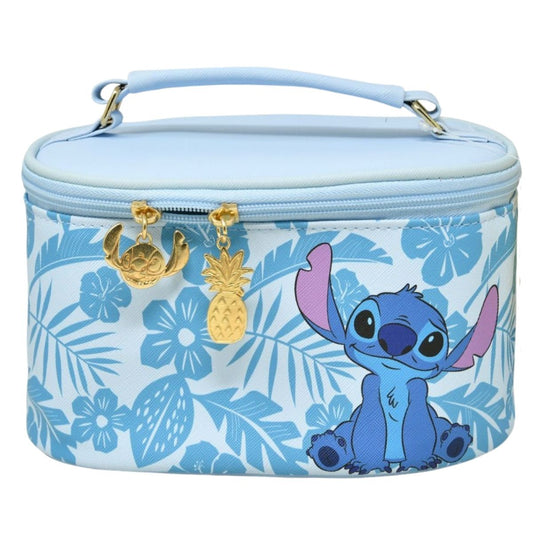 Disney Stitch Tropical Oval Cosmetic Bag Travel Case