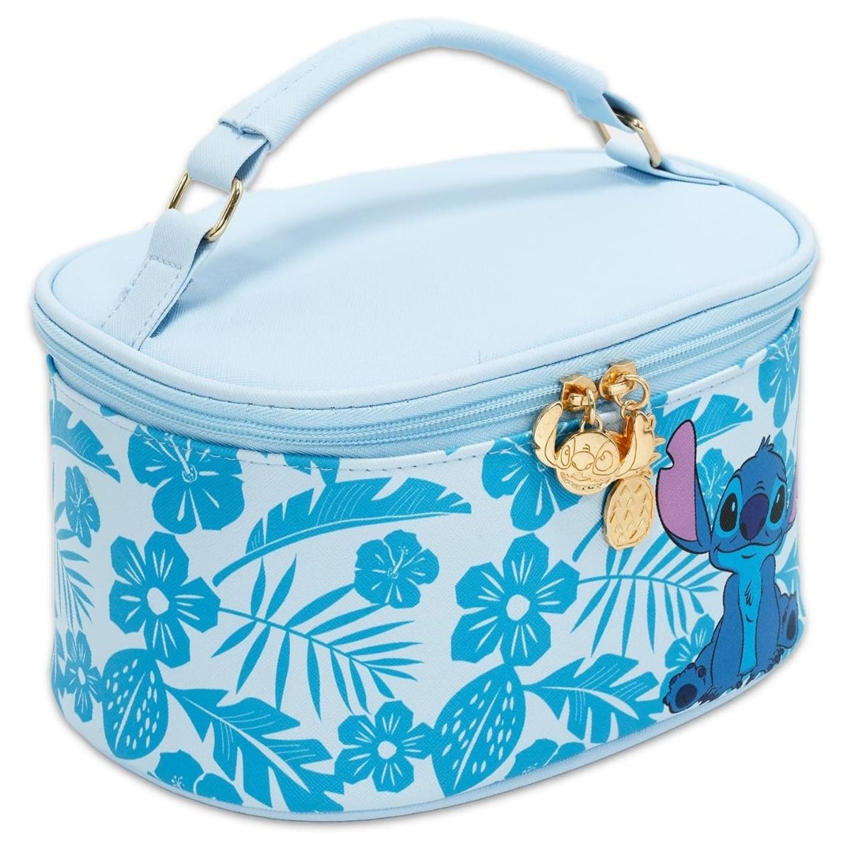 Disney Stitch Tropical Oval Cosmetic Bag Travel Case