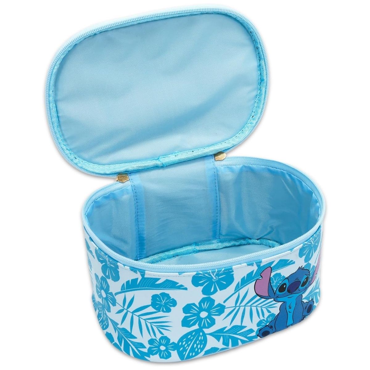 Disney Stitch Tropical Oval Cosmetic Bag Travel Case
