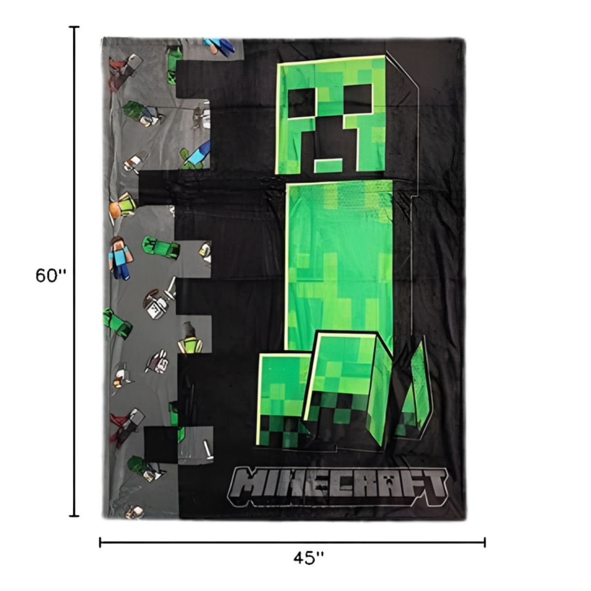 Minecraft Creeper 45" x 60" Reversible Throw Blanket
