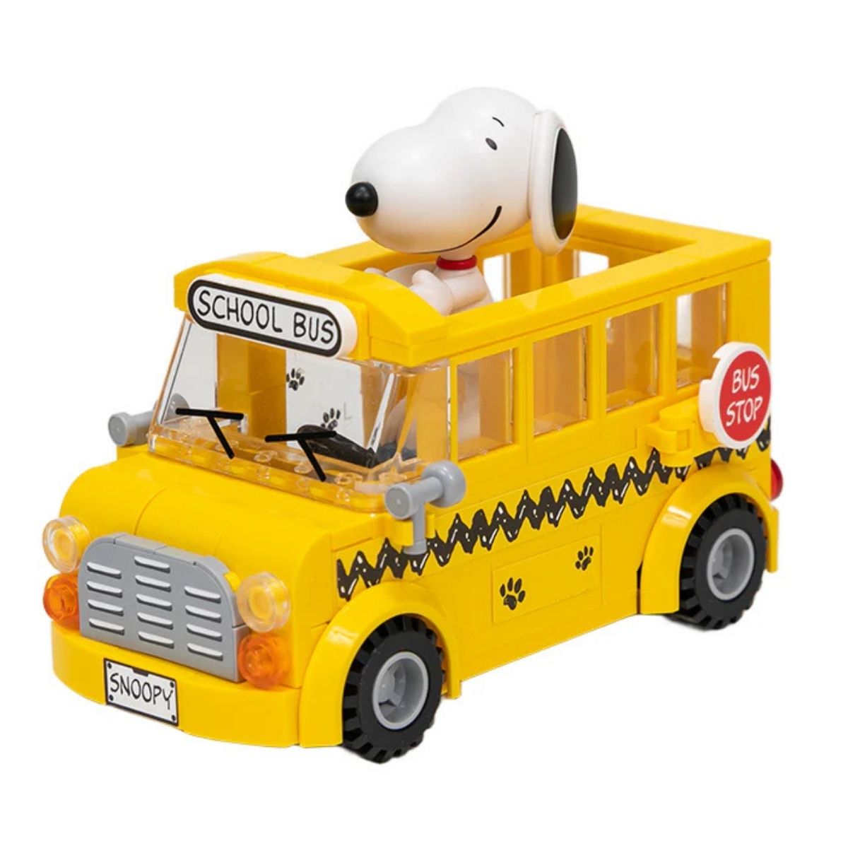 Pantasy Peanuts Snoopy Where We Go Series: School Bus Building Block Set – 169 Pieces