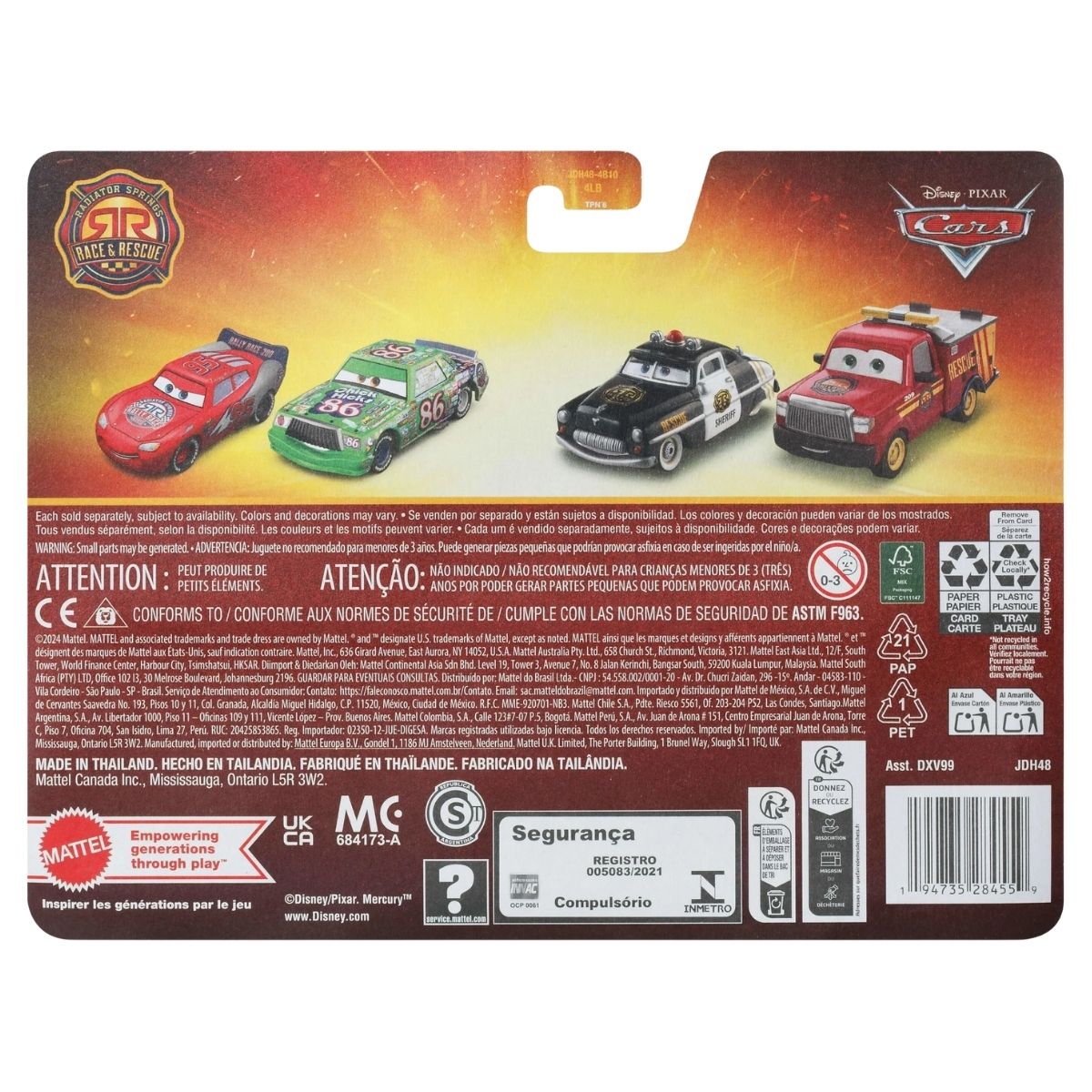 Disney Pixar Cars Scale 1:55 2 Pack Die-Cast Car Vehicle, Cruz Ramirez & Danny Swervez
