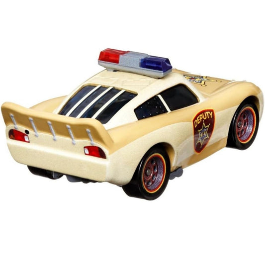 Disney Pixar Cars Scale 1:55 2 Pack Die-Cast Car Vehicle, Lightning McQueen Deputy Hazzard and Bella Cadavre