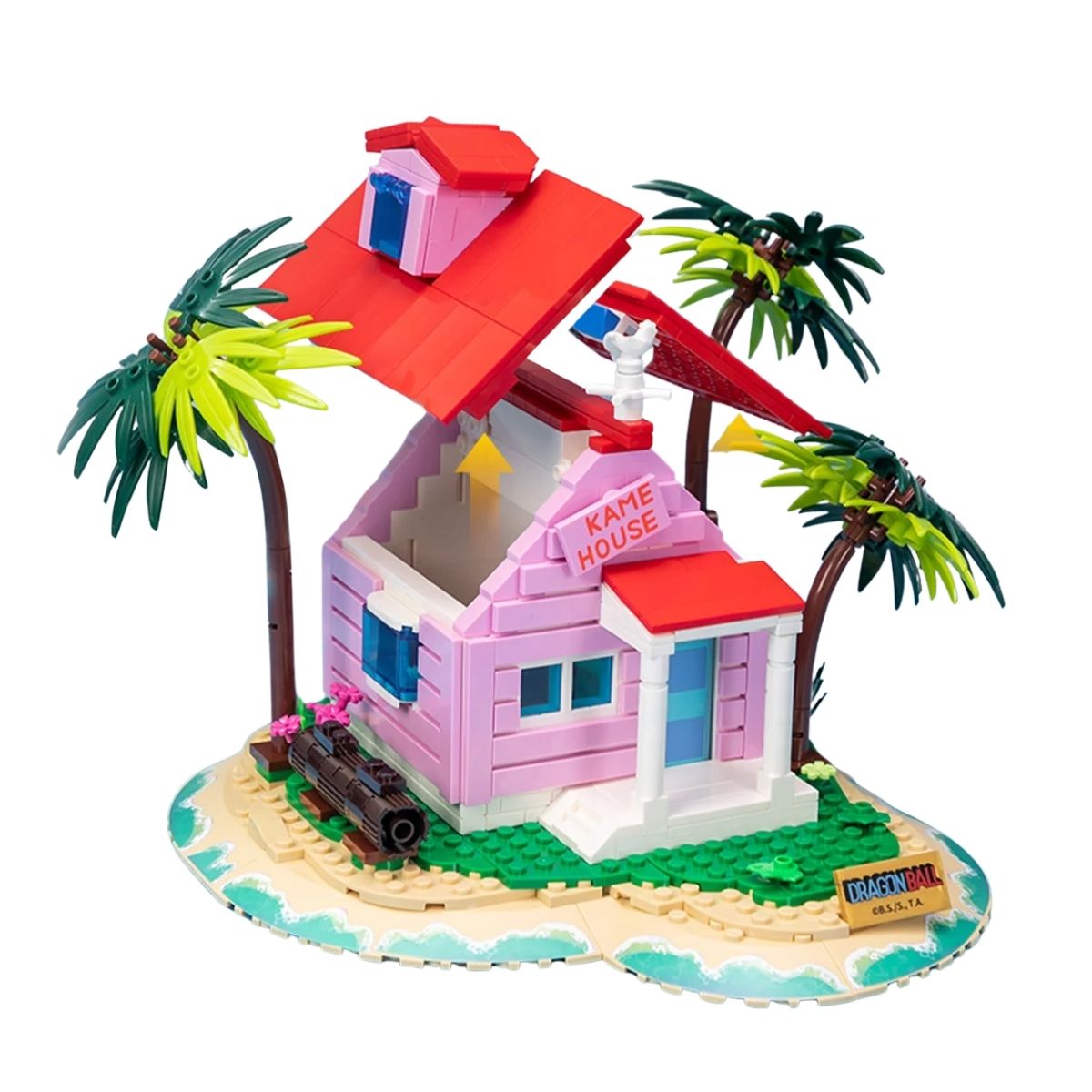 Pantasy Dragon Ball Kame House Building Block Set – 7.8" Diorama with 660 Pieces