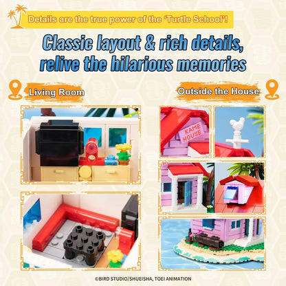 Pantasy Dragon Ball Kame House Building Block Set – 7.8" Diorama with 660 Pieces