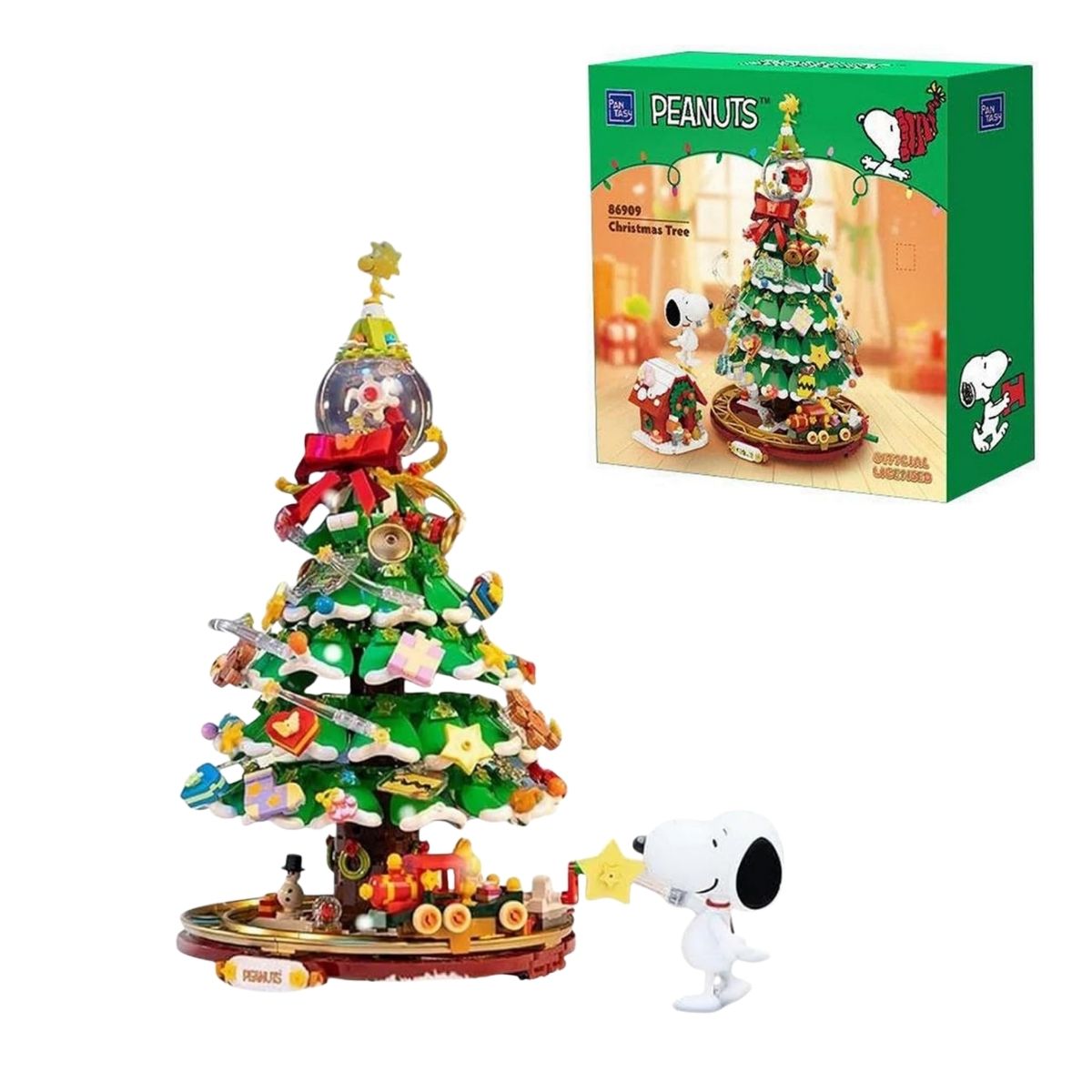 Pantasy Peanuts Snoopy Christmas Tree 86909 Building Block Set – 610-Piece Kids Toy & Holiday Collector Display