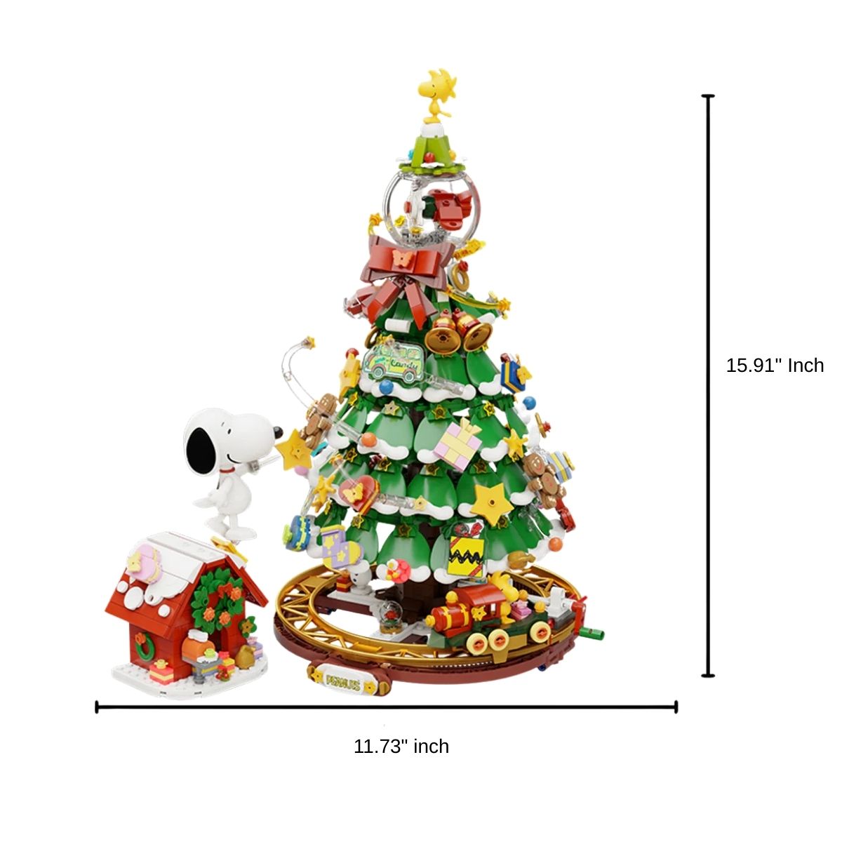 Pantasy Peanuts Snoopy Christmas Tree 86909 Building Block Set – 610-Piece Kids Toy & Holiday Collector Display