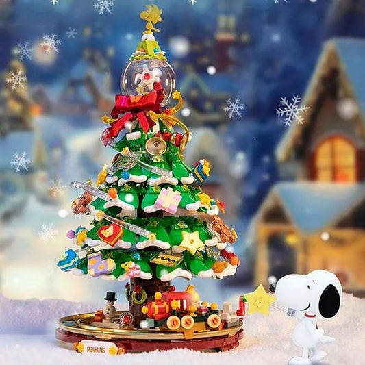 Pantasy Peanuts Snoopy Christmas Tree 86909 Building Block Set – 610-Piece Kids Toy & Holiday Collector Display