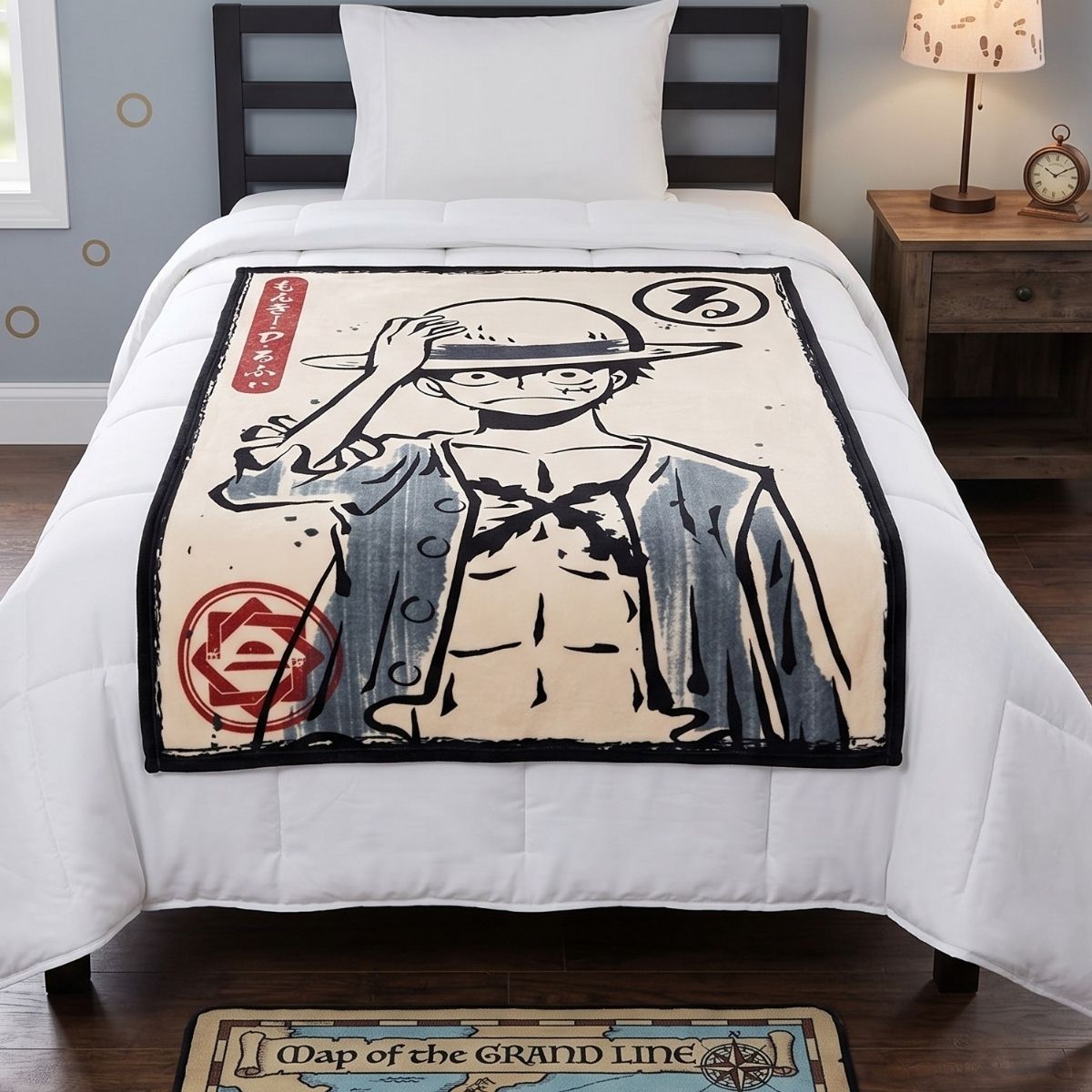 One Piece Luffy 45" x 60" Fleece Throw Blanket