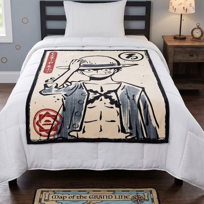 One Piece Luffy 45" x 60" Fleece Throw Blanket