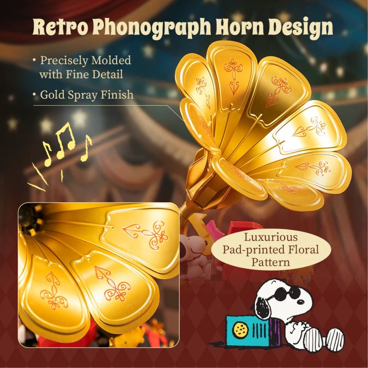 Pantasy Peanuts Snoopy Phonograph #86911 Building Block Set – 806 Piece Collector Kit