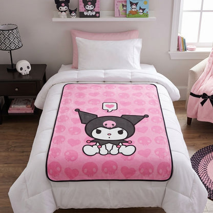 Hello Kitty Kuromi 45" x 60" Silky Throw Blanket