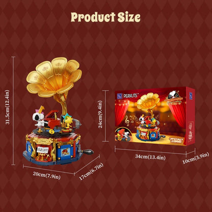 Pantasy Peanuts Snoopy Phonograph #86911 Building Block Set – 806 Piece Collector Kit