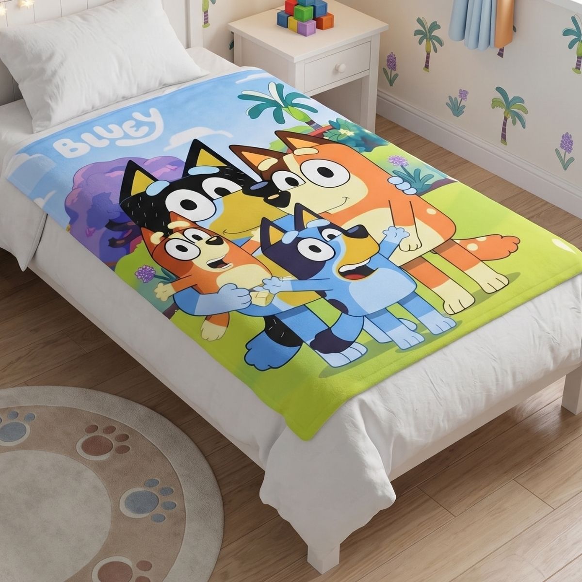 Bluey Happy Family 45" x 60" Fleece Throw Blanket