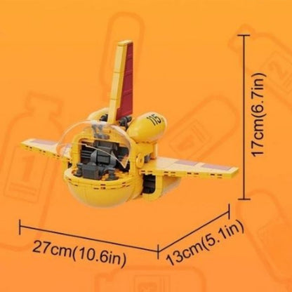 Pantasy Dragon Ball Classic Ride Series: Yamcha’s Airplane Building Block Set - 390 Pieces