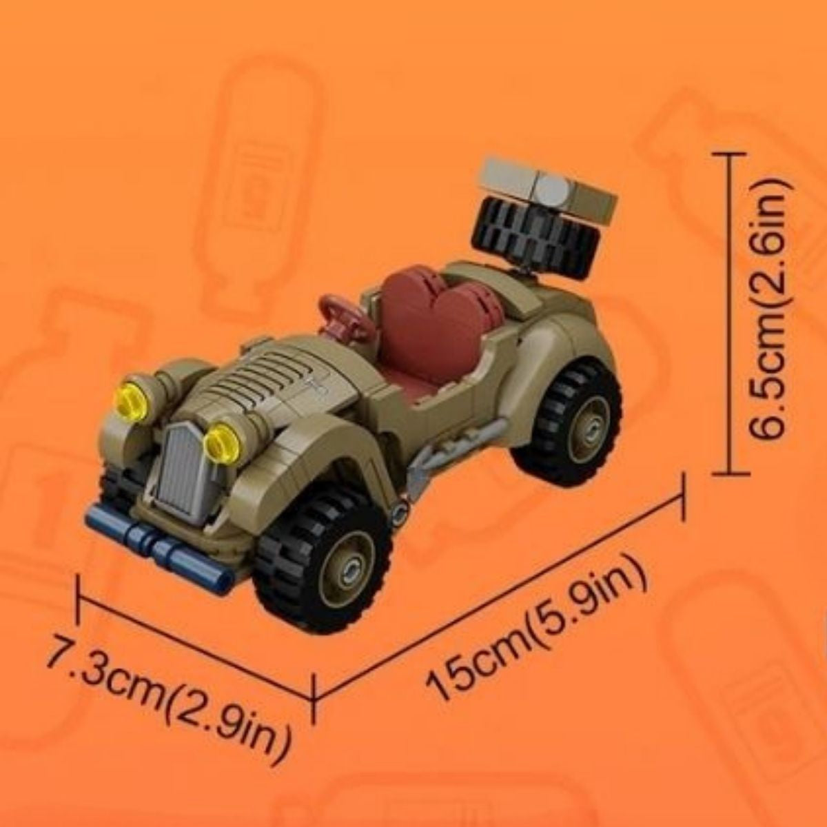 Pantasy Dragon Ball Classic Ride Series: Yamcha's Car Building Block Set – 203 Pieces