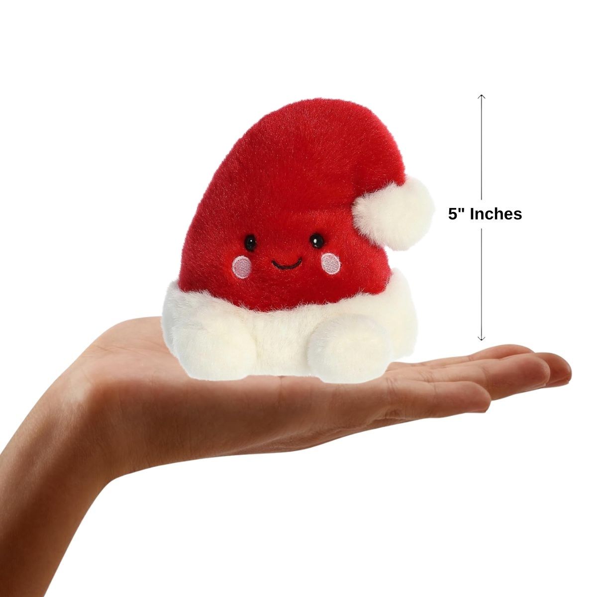 Aurora® Palm Pals™ Topper Santa Hat™ 5 Inch Stuffed Animal Toy #1-229 Seasonal