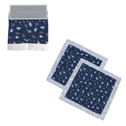 Newcastle Classics Serenity Floral 100% Natural Bamboo Muslin Security Baby Blankie